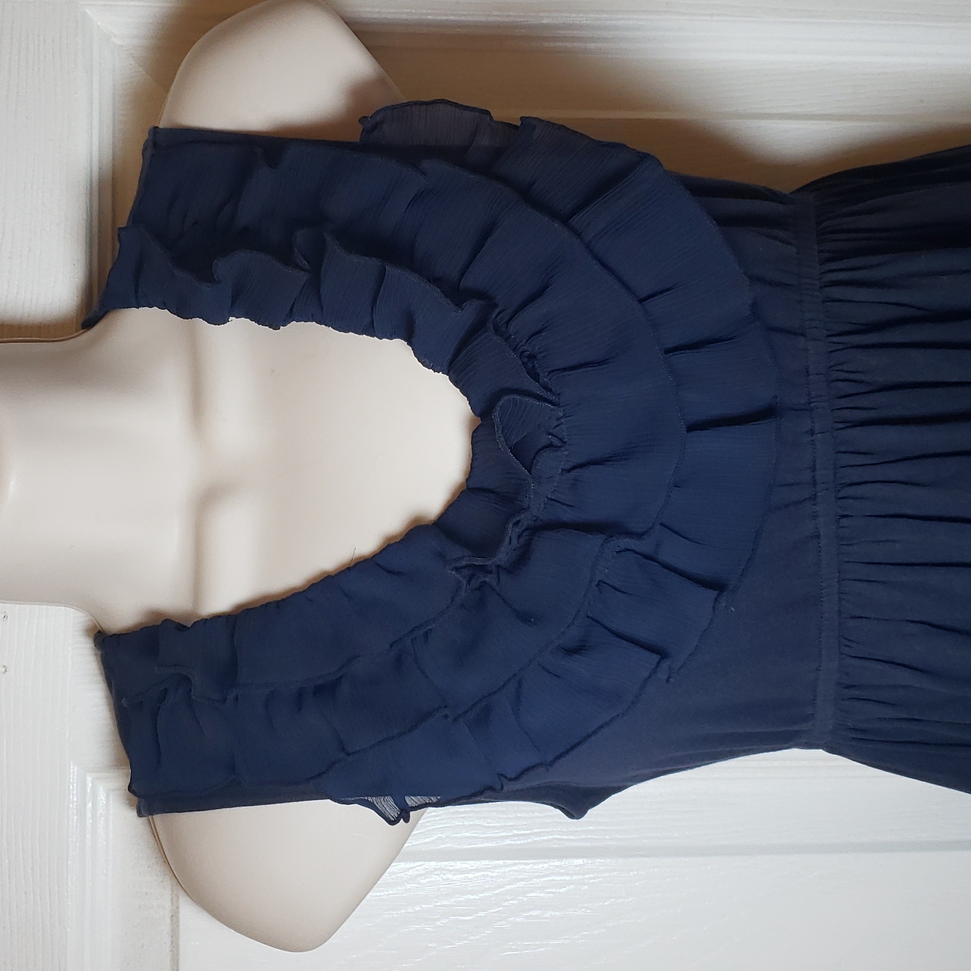 Kristin Davis Dress Xs Navy Blue